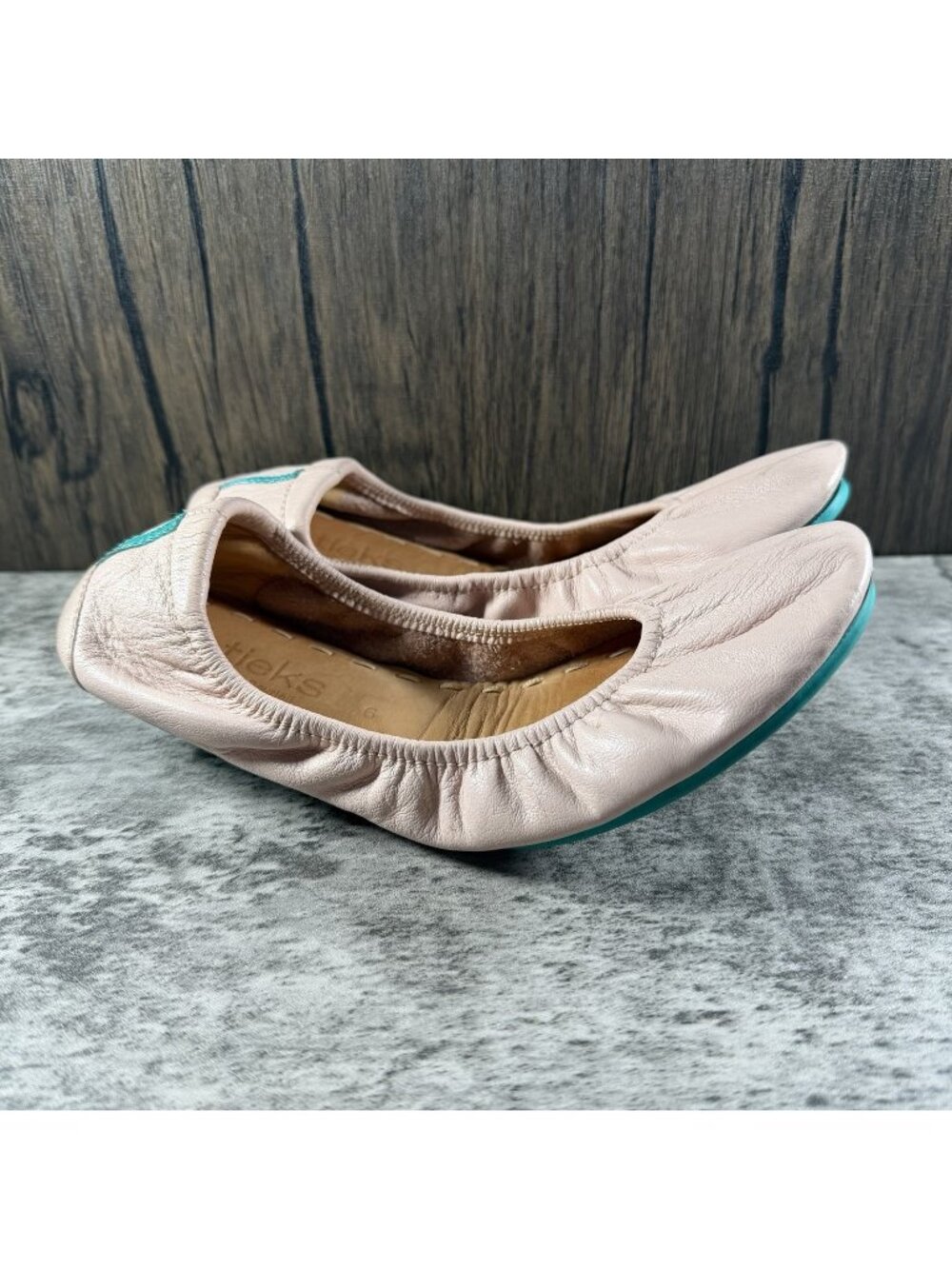 Tieks by Gavrieli - Womens Ballet Slip On Flats Taupe Beige Leather - Size 6